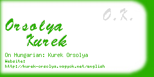 orsolya kurek business card